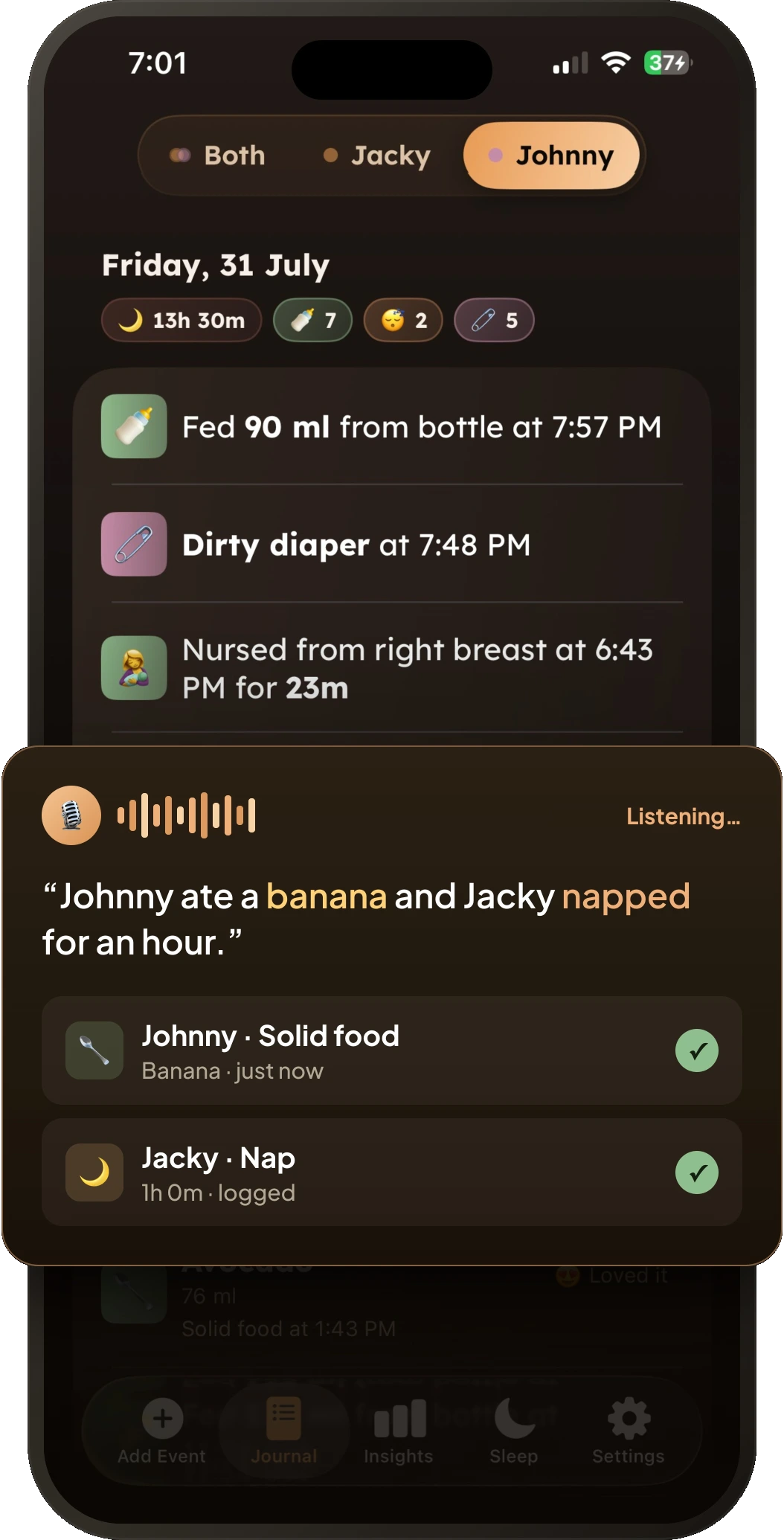 Voice logging